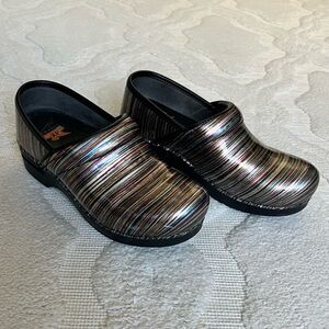 Dansko XP Professional Clogs Multicolor Stripe Teacher Chef Comfort Shoe size 36